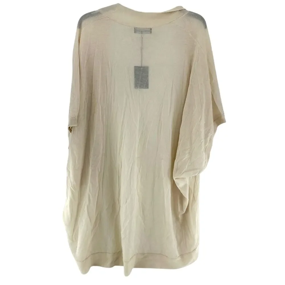 Kathryn McCarron Ivory Riviera Paper Thin Cashmere Wrap One Size